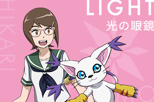 數碼暴龍劇場版 Tri.系列 光&迪路獸造型光學眼鏡 附送不反光度數鏡片