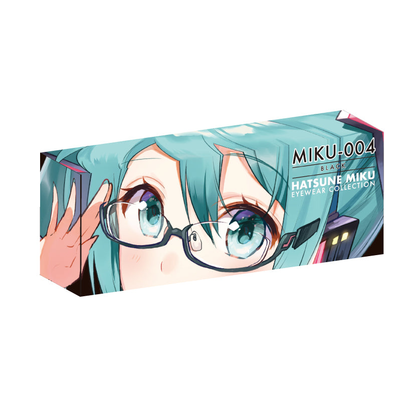 初音ミク EYEWEAR COLLECTION MIKU-004 BLACK 光學眼鏡 附送不反光度數鏡片