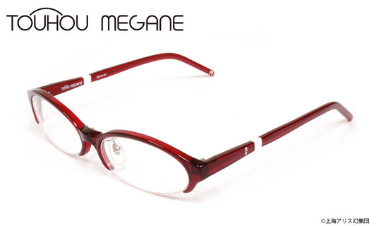 東方MEGANE復刻 眼鏡系列 霊夢 赤 造型光學眼鏡 附送不反光度數鏡片
